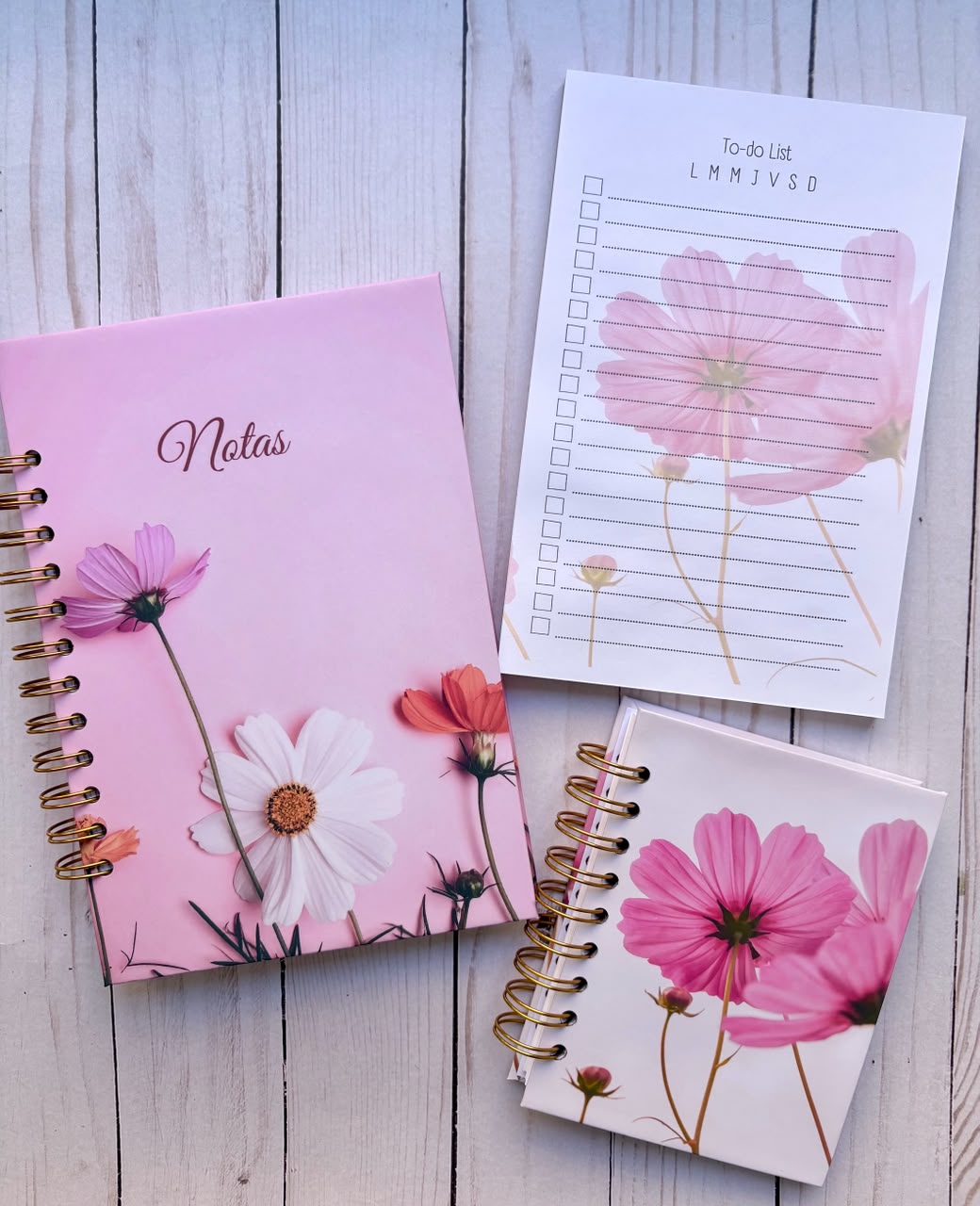 Cuaderno Anillado Espiral Dorado