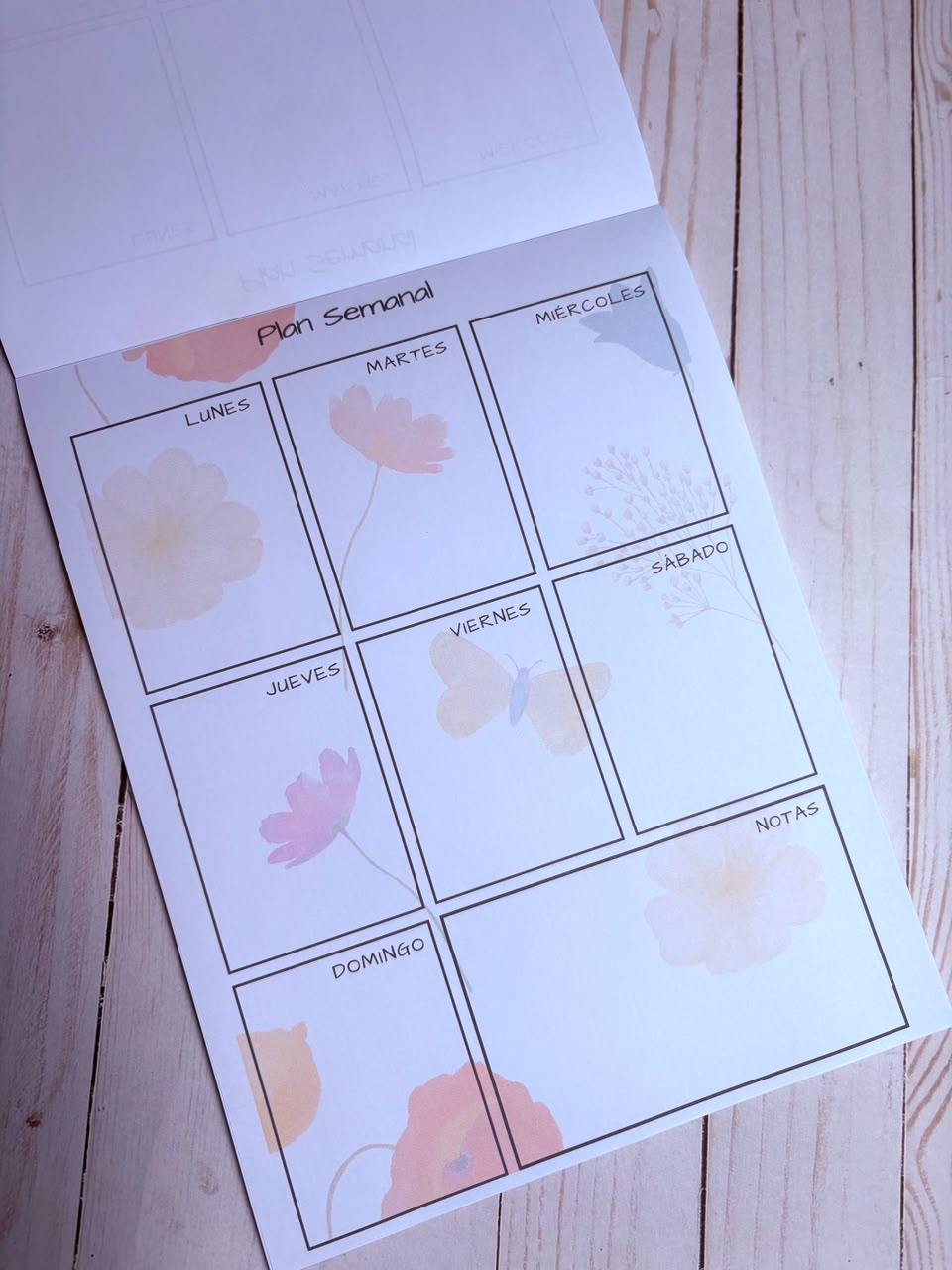 Planner Semanal Floral